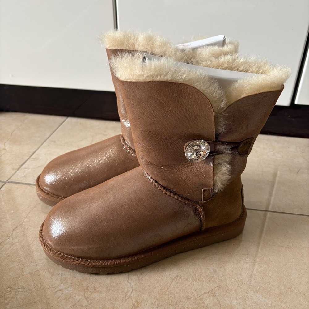 UGG Bailey Button Bling Shimmer Boots